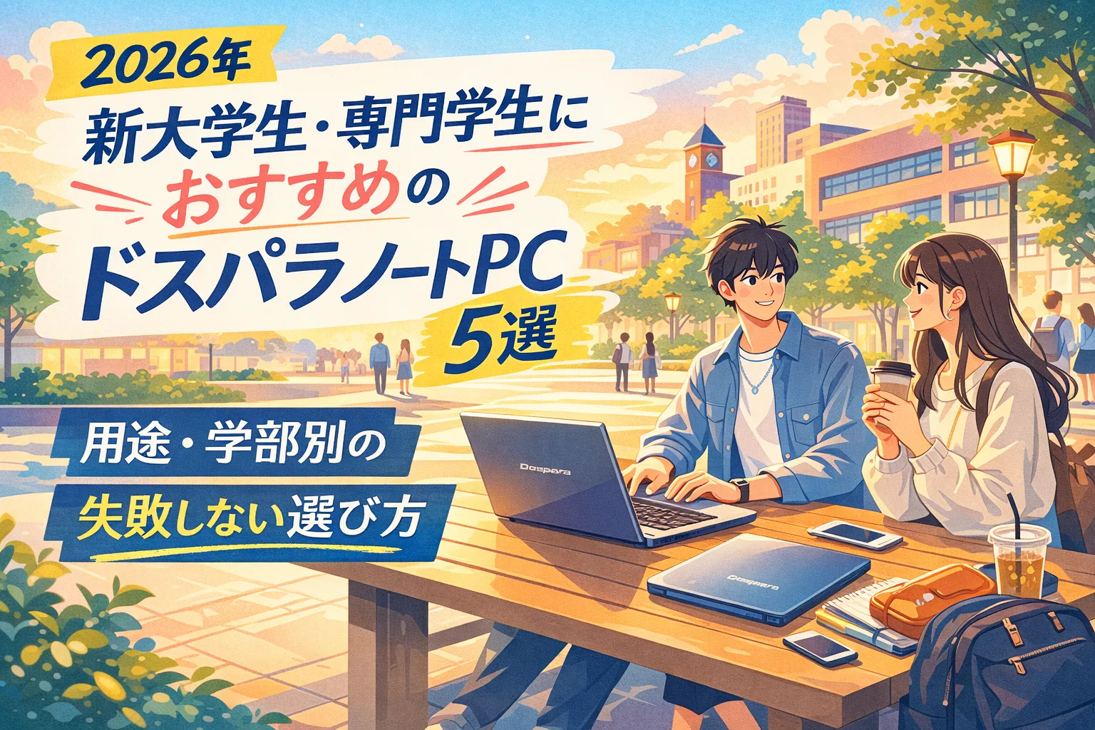 新大学生・専門学生におすすめのドスパラノートPC5選|用途・学部別の失敗しない選び方
